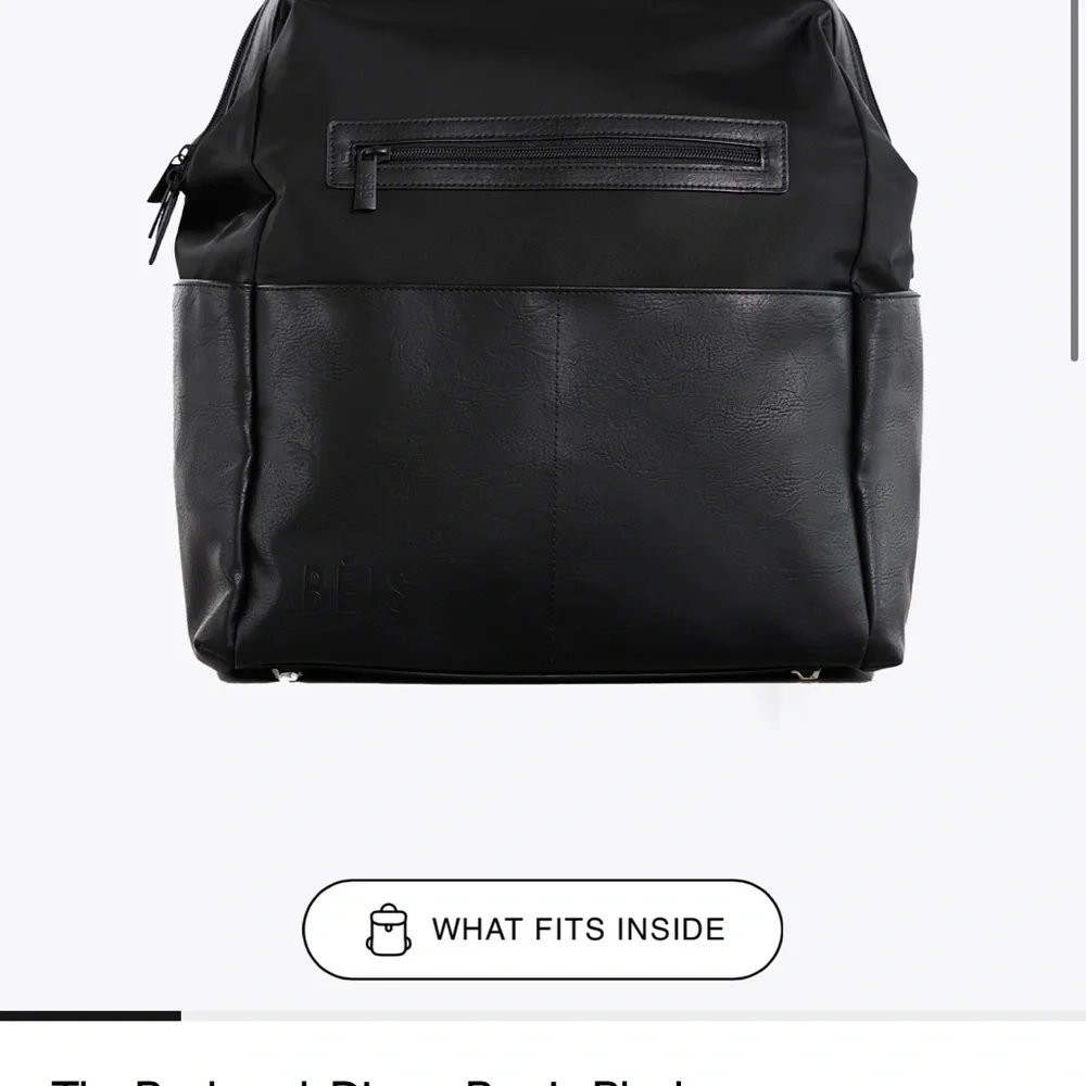 BEIS Black Baby Bag Backpack Tote